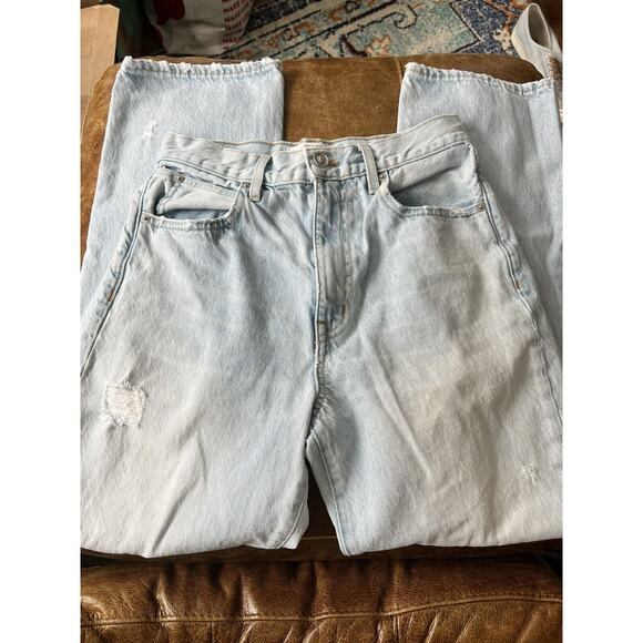 NEW SLVRLAKE London High Rise Sraight Leg Denim Jeans Heartache 27 desressed - Picture 4 of 7